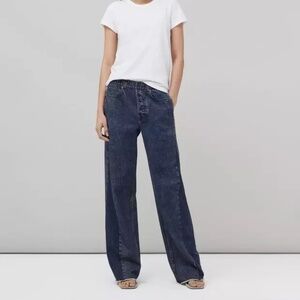 Rag & Bone “Miramar Wide‑Leg Trompe L’oeil Cotton Pant” – Size M